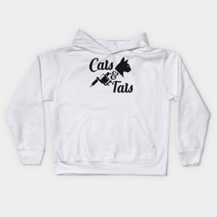 Cat and tattoo - Cats and tats Kids Hoodie